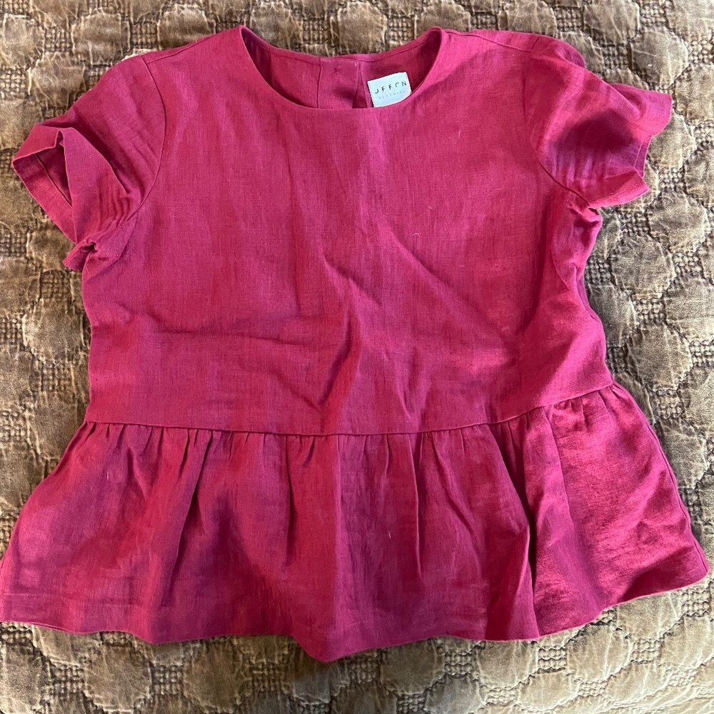 OffOn linen peplum top XL worn once